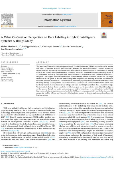 A Value Co-Creation Perspective on Data Labeling in Hybrid Intelligence Systems: A Design Study